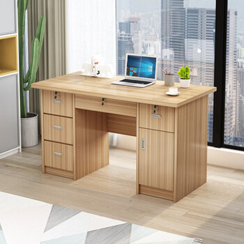 趣槐带钥匙的书桌用大人书房办公室有抽屉的桌子带抽带锁用卧室 12米