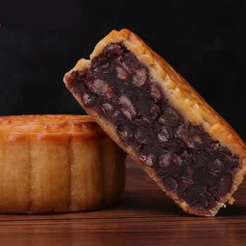 橙伯乐2022年现做粒粒红豆月饼新鲜蜂蜜红豆饼广东信宜传统手工 粒粒