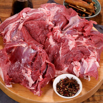 带皮去骨羊肉清真内蒙现宰新鲜去骨羊后腿肉带皮羊排羊肉生鲜批发 5斤