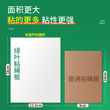 绿叶（Green Leaf）苍蝇粘板30片装粘蝇达人胶粘蝇板灭蝇子粘板