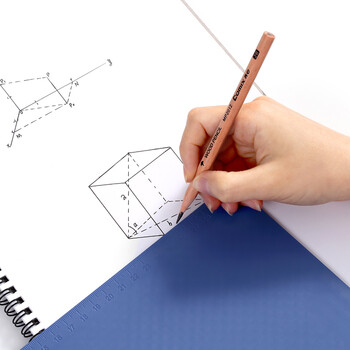 齐心(Comix)A4书写板夹 全塑胶强力夹竖式塑料文件夹 多功能写字垫板 办公用品 灰蓝色A7688