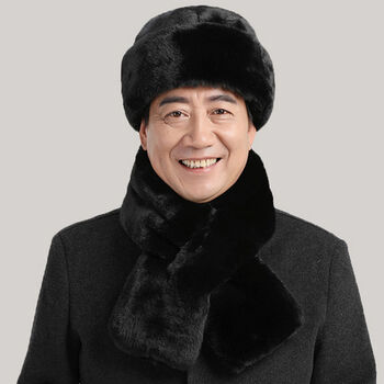 穗豆中老年人东北雷锋帽男军帽冬季爷爷加厚保暖老人火车头爸爸棉帽子