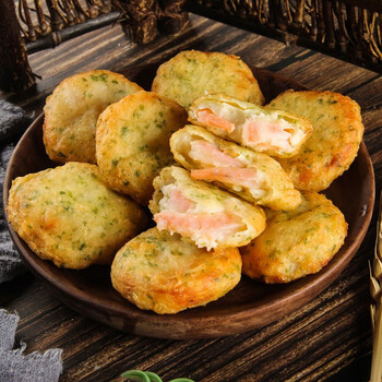 纳香海 海苔虾仁饼500g/袋 生鲜半成品煎炸小食 方便菜 精致速食 冷冻