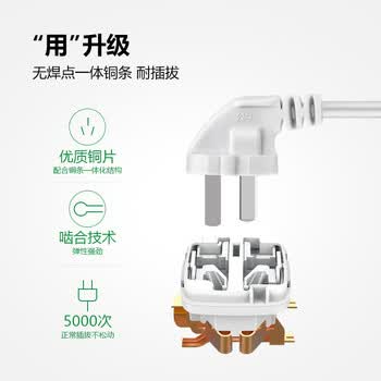 公牛(BULL)【一件包邮】插座/插线板/插排/排插/接线板/宿舍家用桌面拖线板 3C认证 8位总控开关1.8米 公牛(BULL)【一件包邮】插座/插线板/插排/排插/接线板/宿舍家用桌面拖线板 3C认证 8位总控开关1.8米
