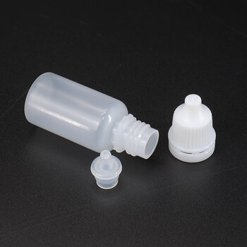 海斯迪克 眼药水瓶滴液瓶10ml半透明(10个/包) 色素分装瓶塑料防盗圈容量瓶 HK-132