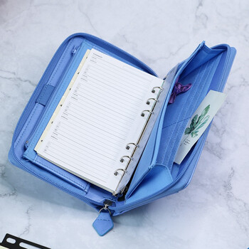 Filofax记事本英国进口高档活页手帐本多功能软皮面拉链手包礼盒装saffiano系列A6湛蓝色022592 Filofax记事本英国进口高档活页手帐本多功能软皮面拉链手包礼盒装saffiano系列A6湛蓝色022592