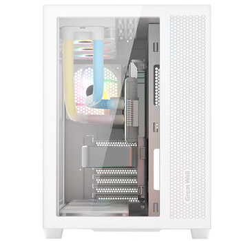 长城（Great Wall）海王星T7W凌风版 白色海景房机箱（ATX主板/Type-C 3.2/长显卡/360水冷位/配7风扇）