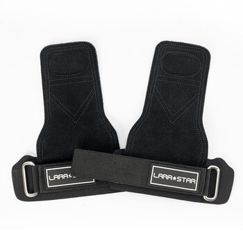 劳拉之星助力带握力带健身手套引体向上男硬拉护掌护腕女辅助黑色