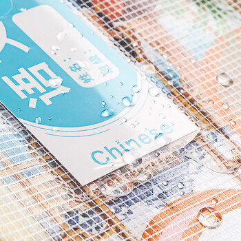 金得利4个A4透明文件袋小学初中生分科目分类袋科目袋拉链书本作业试卷收纳袋手提袋文具补习袋FB8769-4