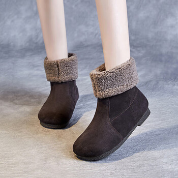 萦妃公主yingfeiprincess品牌雪地靴女平底加绒保暖羊羔绒鞋子2023年