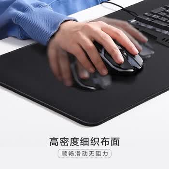 JPLAYER鼠标垫超大号 办公室笔记本桌垫电竞游戏电脑垫键盘垫桌垫游戏垫子耐脏耐磨 黑色锁边80*30cm