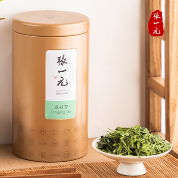 张一元茶叶2025明前绿茶一级浙江龙井罐装100g 张一元茶叶2025明前绿茶一级浙江龙井罐装100g
