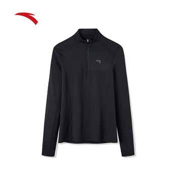 安踏针织衫女运动长袖上衣时尚潮流运动休闲 基础黑-4 s(女160)