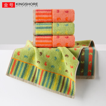 金号毛巾家纺 纯棉面巾 吸水柔软加厚毛巾 3条装 78*36cm 110g/条 金号毛巾家纺 纯棉面巾 吸水柔软加厚毛巾 3条装 78*36cm 110g/条