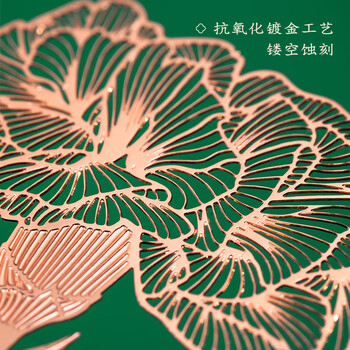 洧宜树叶书签古风金属书签礼盒创意中国风故宫文创伴手礼生日礼物女孩男孩毕业送老师同学纪念意义礼物