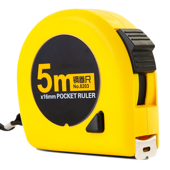得力 5米钢卷尺16mm宽 黄色卡式包装 8203