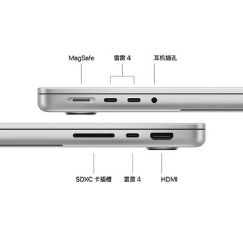 Apple/苹果AI/2024MacBook Pro14英寸M4(10+10核)32G 512G银色笔记本电脑Z1DW0002E