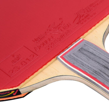 双鱼乒乓球拍横拍单只长柄 7星七星碳素乒乓球球拍 7D-C 附拍套