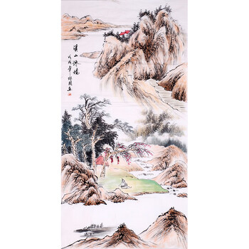 画家亲笔授权 陆弼国《溪山仙境》10449