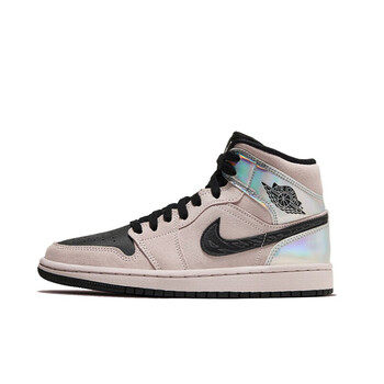 aj女鞋官网旗舰店官dunk sb黑白熊猫aj1藤原倒钩款 aj高帮镭射粉 35