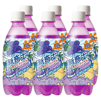 屈臣氏(watsons) 新奇士 碳酸果味汽水饮料 黑加仑380ml*6瓶