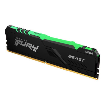 金士顿 (Kingston) FURY 16GB DDR4 3200 台式机内存条 Beast野兽系列 RGB灯条 骇客神条