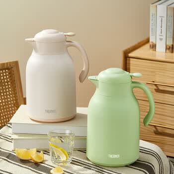 膳魔师（THERMOS）保温壶1480ml真空玻璃内胆暖水壶家用大容量热水瓶TEHA-1500G-RD