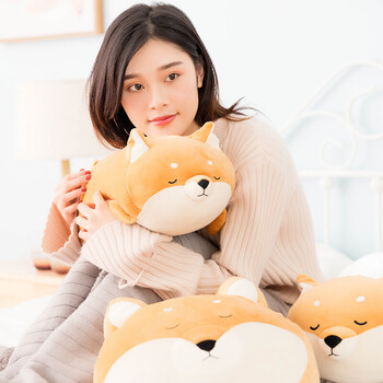 名创优品（MINISO）柴犬系列毛绒公仔趴姿玩具娃娃抱枕睡觉卧室办公室午睡枕生日礼物