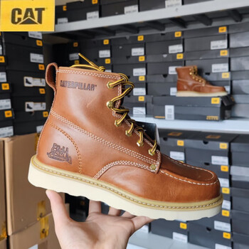 卡特彼勒cat官方旗舰店卡特头层牛皮工装靴男专柜同步国内代购部分