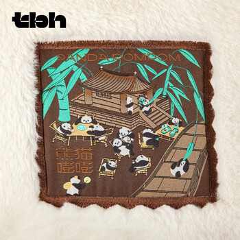 野兽派家居（tbh）熊猫红中麻将靠垫客厅沙发抱枕车载腰靠办公室靠垫抱枕送人礼物