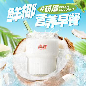 南国冷萃纯椰子粉320gx2袋 海南特产速溶椰奶椰汁粉速溶冲饮早餐