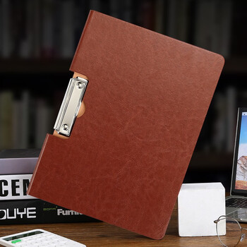 嘉然恒 A4皮质文件夹板签字垫板报告夹办公用品资料夹试卷夹签约本垫板夹合同销售夹定制 横板-棕色 嘉然恒 A4皮质文件夹板签字垫板报告夹办公用品资料夹试卷夹签约本垫板夹合同销售夹定制 横板-棕色