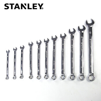 史丹利（STANLEY）强力型精抛光两用长扳手梅花开口扳手公制呆扳手机修19mm 85-669