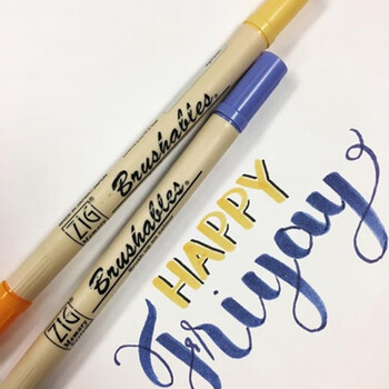 吴竹（KURETAKE）7700同色深浅双色双头刷头笔软头笔水彩笔手账笔Brush单支MS-7700-052水彩笔