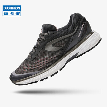 迪卡侬公路跑步女士跑步鞋 kiprun kiprun long 黑灰色 2465713 36码