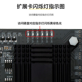 魔羯（MOGE）台式机PCIE转SATA3.0接口 扩展卡6口SATA6G硬盘挂盘机收割机  MC2660