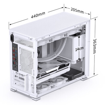 乔思伯（JONSBO）松果D31 MESH版白色 MATX机箱（双360冷排/ATX电源/Type-c Gen2 10Gbps+/垂直风道/长显卡）