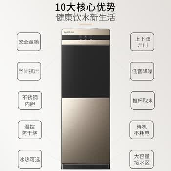 奥克斯（AUX）饮水机冲奶家用立式办公双开门柜式制冷款饮水器 YLR-5-B