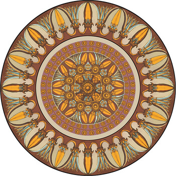 圆形地毯北欧床边地毯客厅卧室书房家用吊篮瑜伽萨珊3定制尺寸请联系