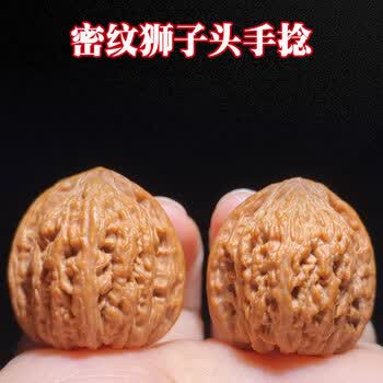文玩堂：ムンセン承徳密紋 木栓狮子头胡桃（無修整） 新手