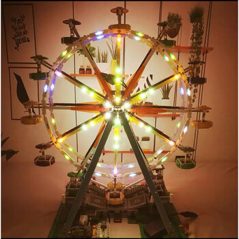 乐高(lego)10303垂直过山车游乐场积木同款游乐园街景系列摩天轮旋转