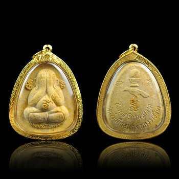 朴春 泰国佛牌 龙婆坤必打掩面佛 包壳 泰历2536-2539 必打金壳款