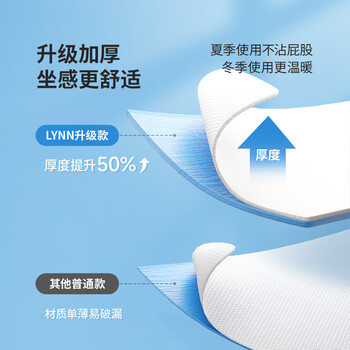 LYNN一次性马桶坐垫大号20片 旅行用品粘贴式酒店防水坐垫纸产妇坐垫