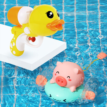 网红洗澡玩具可啃咬小黄鸭宝宝洗澡玩具男孩戏水玩具婴儿玩水玩具