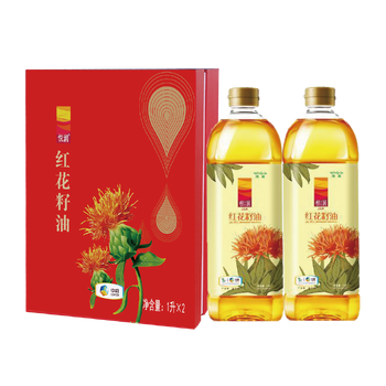 中粮悦润纯红花籽油礼盒1l2新疆红花籽油物理压榨一级食用油