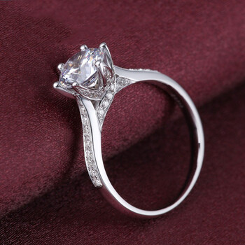 歌娅缇珠宝18k金钻戒结婚钻石戒指女克拉求订结婚显钻豪华六爪 七夕