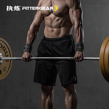 FITTERGEAR执炼健身护腕男卧推护手腕举重力量训练防扭伤运动绷带 黑棕色 FITTERGEAR执炼健身护腕男卧推护手腕举重力量训练防扭伤运动绷带 黑棕色
