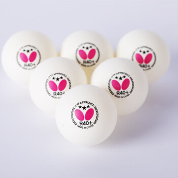 蝴蝶（BUTTERFLY）三星乒乓球8只装专业大赛比赛用球R40+白色