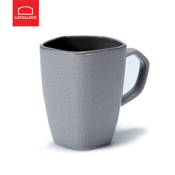 乐扣乐扣（LOCK&LOCK）创意马克杯水杯办公室个性带把陶瓷杯余韵单杯 颜色随机