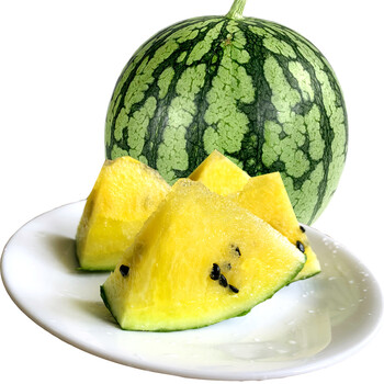 海南特小凤黄心西瓜 黄瓤西瓜 黄肉新鲜水果薄皮 【2个】精选装